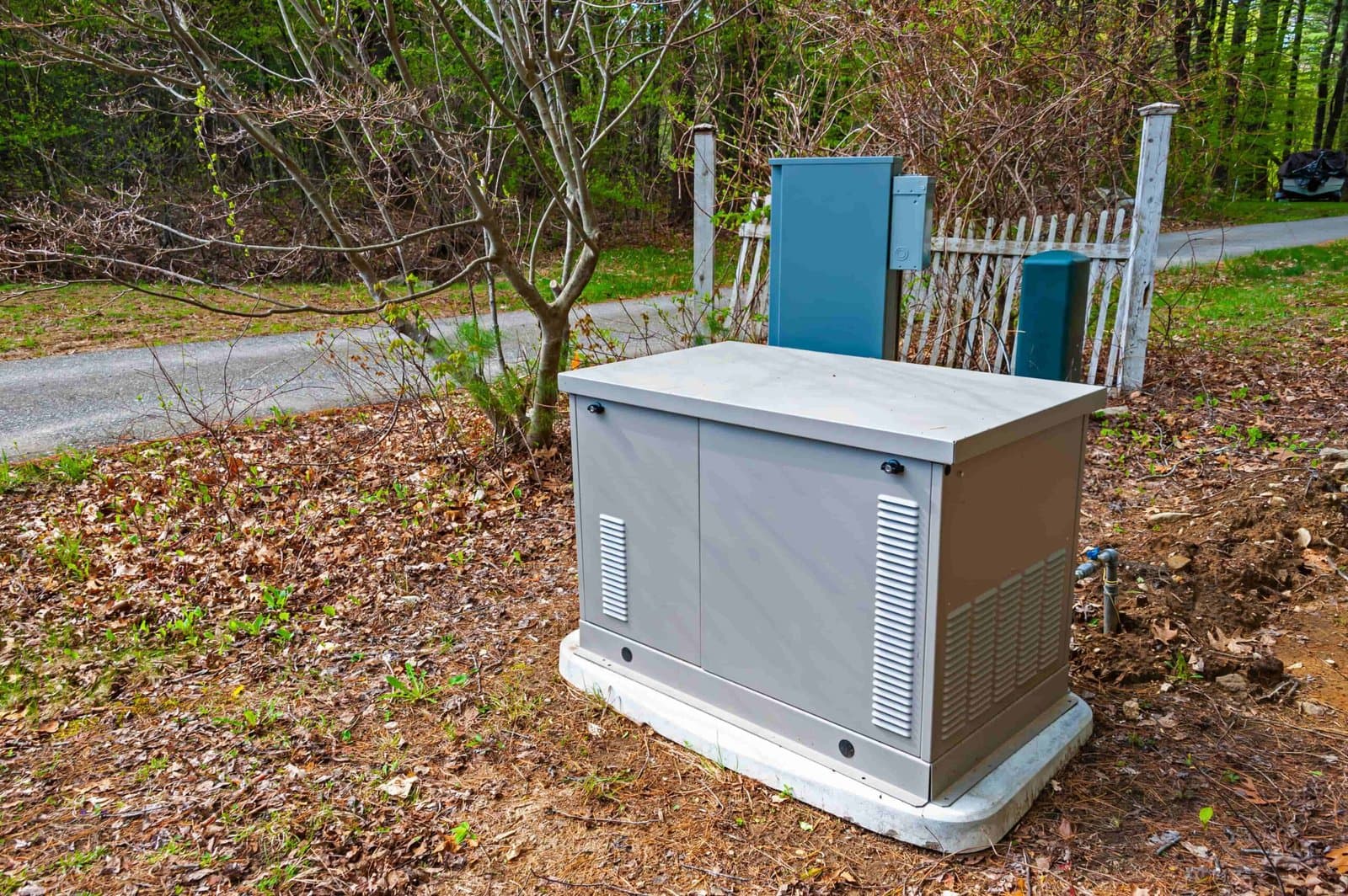 Residential standby generator installed at a Florida home
